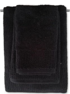 Σετ Πετσέτες Μπάνιου Βαμβακερές Μαύρο 550gsm Γαρύφαλλο | Γαρύφαλλο - Λευκά Είδη